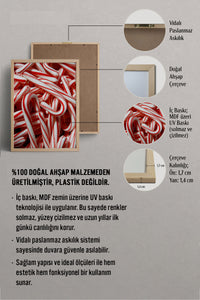 HOMEPACK Ahşap Çerçeveli Tablo Çerçeveli Poster Sanatsal Modern Duvar Dekoru BEK-8226