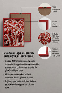 HOMEPACK Ahşap Çerçeveli Tablo Çerçeveli Poster Sanatsal Modern Duvar Dekoru BEK-8226