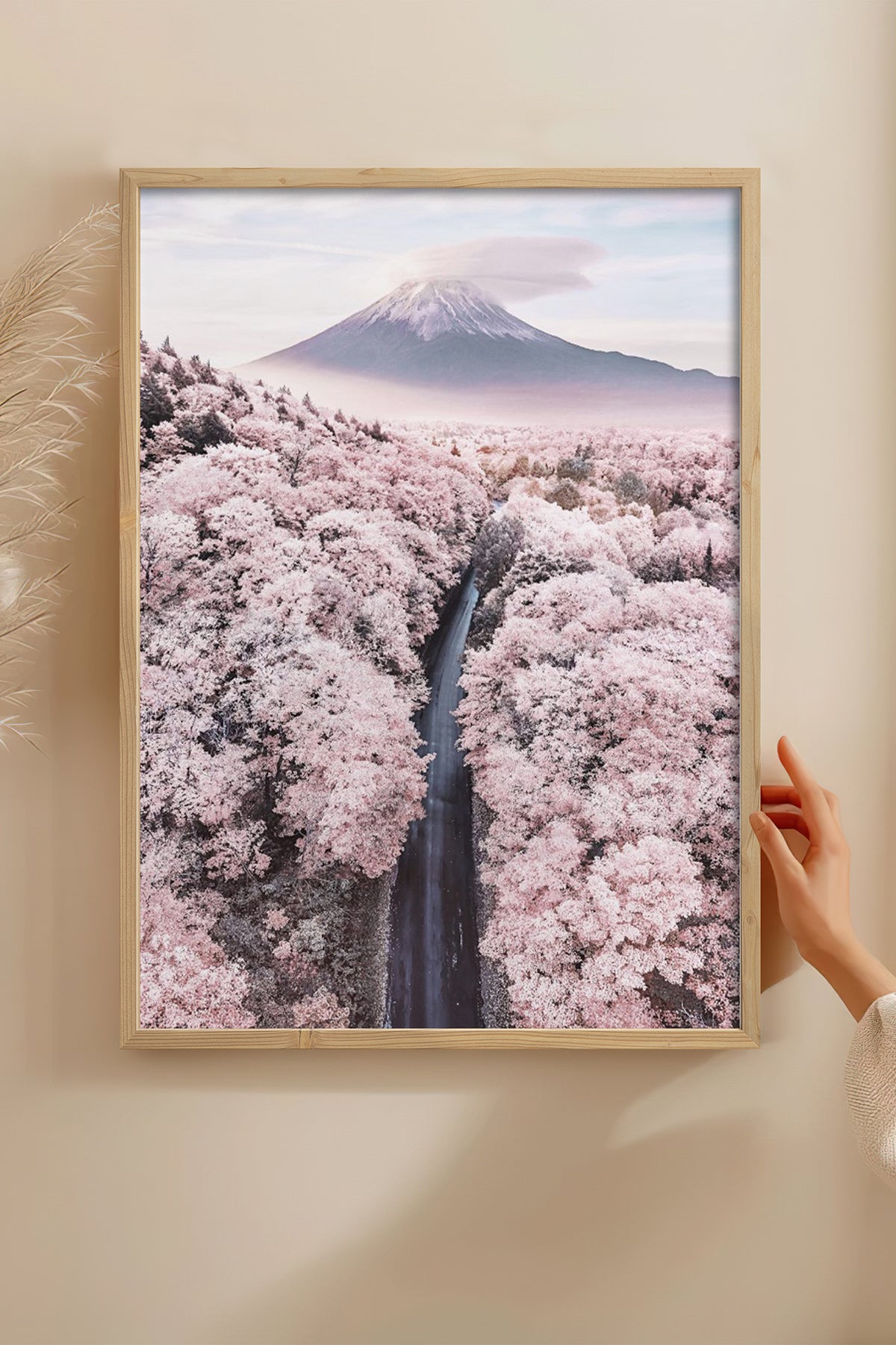 HOMEPACK Ahşap Çerçeveli Tablo Çerçeveli Poster Sanatsal Modern Duvar Dekoru BEK-8227