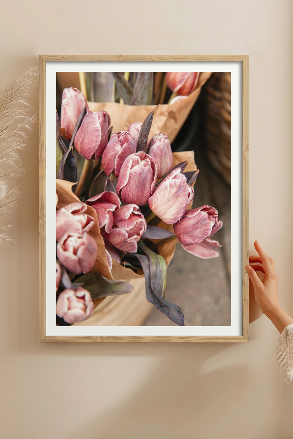 HOMEPACK Ahşap Çerçeveli Tablo Çerçeveli Poster Sanatsal Modern Duvar Dekoru BEK-8228