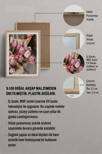 HOMEPACK Ahşap Çerçeveli Tablo Çerçeveli Poster Sanatsal Modern Duvar Dekoru BEK-8228