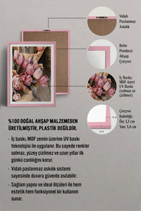 HOMEPACK Ahşap Çerçeveli Tablo Çerçeveli Poster Sanatsal Modern Duvar Dekoru BEK-8228