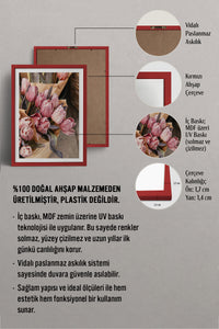 HOMEPACK Ahşap Çerçeveli Tablo Çerçeveli Poster Sanatsal Modern Duvar Dekoru BEK-8228