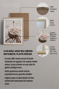 HOMEPACK Ahşap Çerçeveli Tablo Çerçeveli Poster Sanatsal Modern Duvar Dekoru BEK-8229