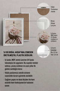 HOMEPACK Ahşap Çerçeveli Tablo Çerçeveli Poster Sanatsal Modern Duvar Dekoru BEK-8229