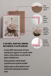 HOMEPACK Ahşap Çerçeveli Tablo Çerçeveli Poster Sanatsal Modern Duvar Dekoru BEK-8229