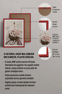 HOMEPACK Ahşap Çerçeveli Tablo Çerçeveli Poster Sanatsal Modern Duvar Dekoru BEK-8229