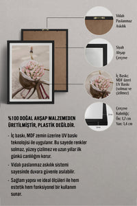 HOMEPACK Ahşap Çerçeveli Tablo Çerçeveli Poster Sanatsal Modern Duvar Dekoru BEK-8229