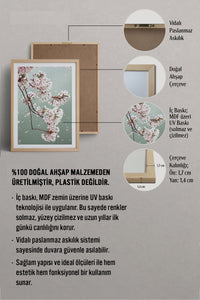 HOMEPACK Ahşap Çerçeveli Tablo Çerçeveli Poster Sanatsal Modern Duvar Dekoru BEK-8230