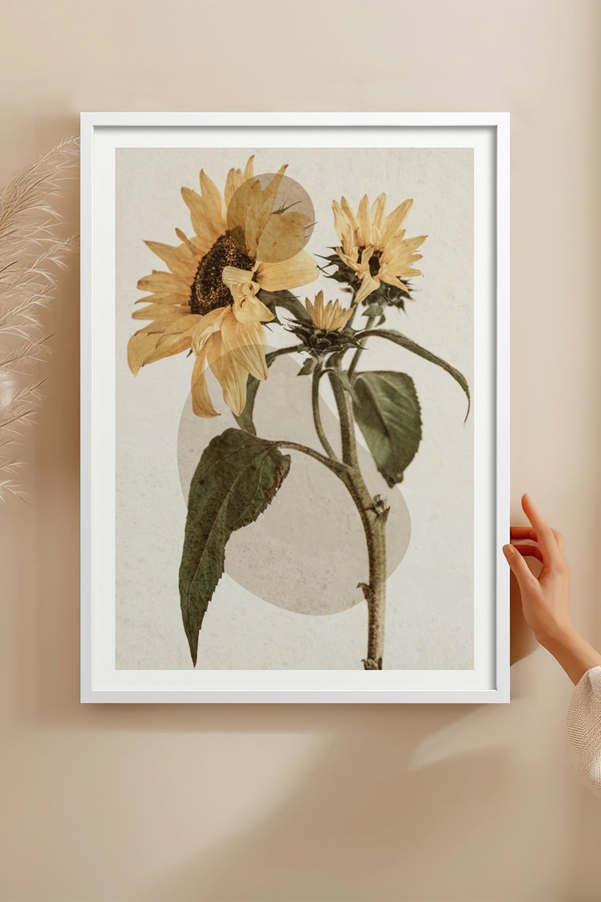 HOMEPACK Ahşap Çerçeveli Tablo Çerçeveli Poster Sanatsal Modern Duvar Dekoru BEK-8231