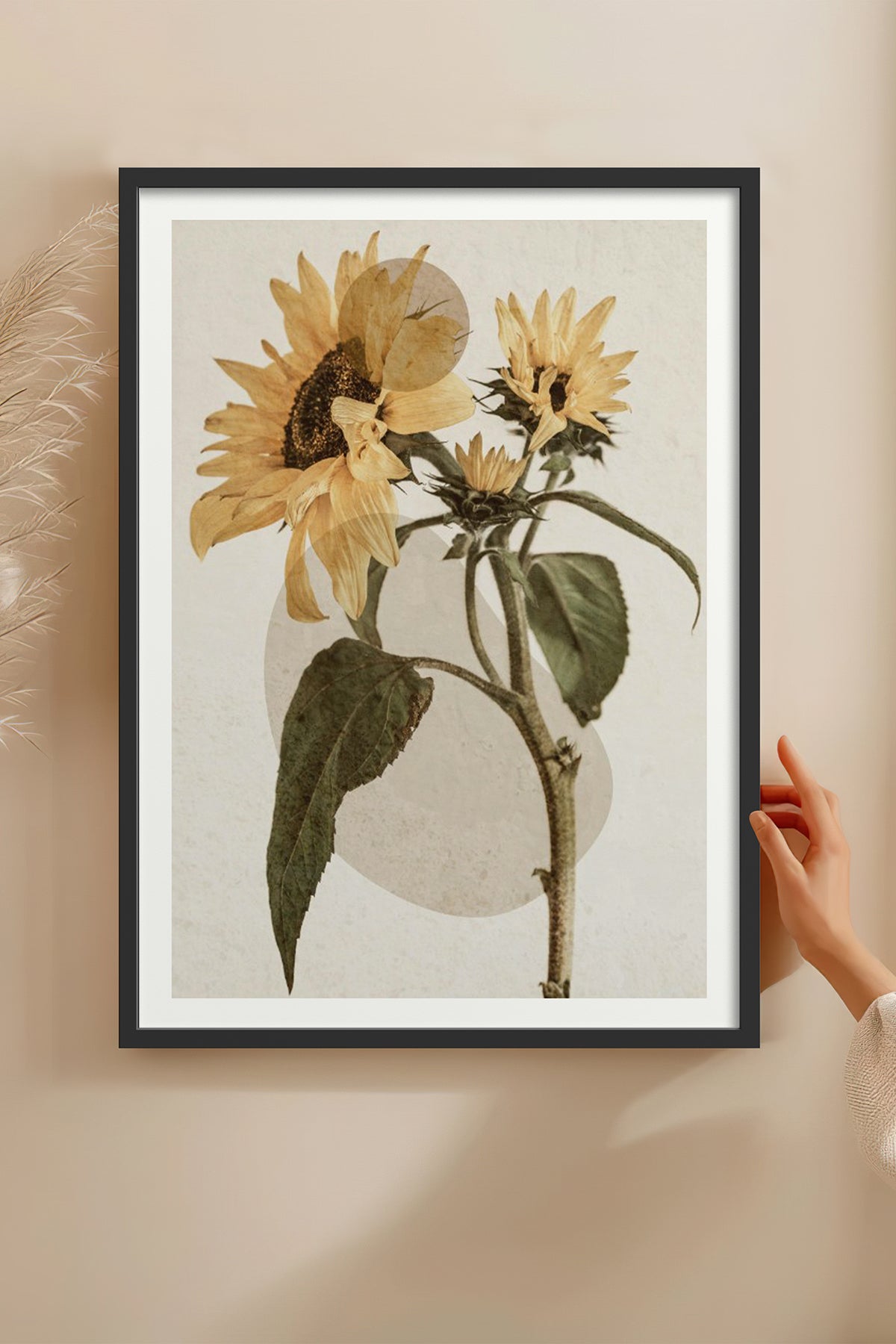 HOMEPACK Ahşap Çerçeveli Tablo Çerçeveli Poster Sanatsal Modern Duvar Dekoru BEK-8231