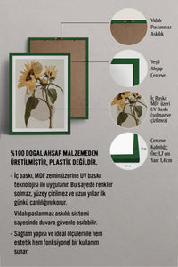 HOMEPACK Ahşap Çerçeveli Tablo Çerçeveli Poster Sanatsal Modern Duvar Dekoru BEK-8231