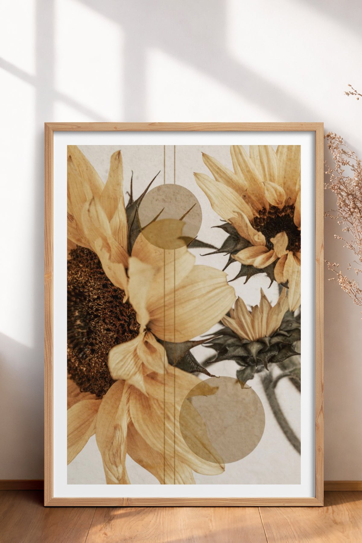 HOMEPACK Ahşap Çerçeveli Tablo Çerçeveli Poster Sanatsal Modern Duvar Dekoru BEK-8232