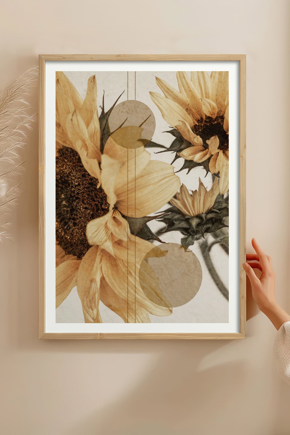 HOMEPACK Ahşap Çerçeveli Tablo Çerçeveli Poster Sanatsal Modern Duvar Dekoru BEK-8232