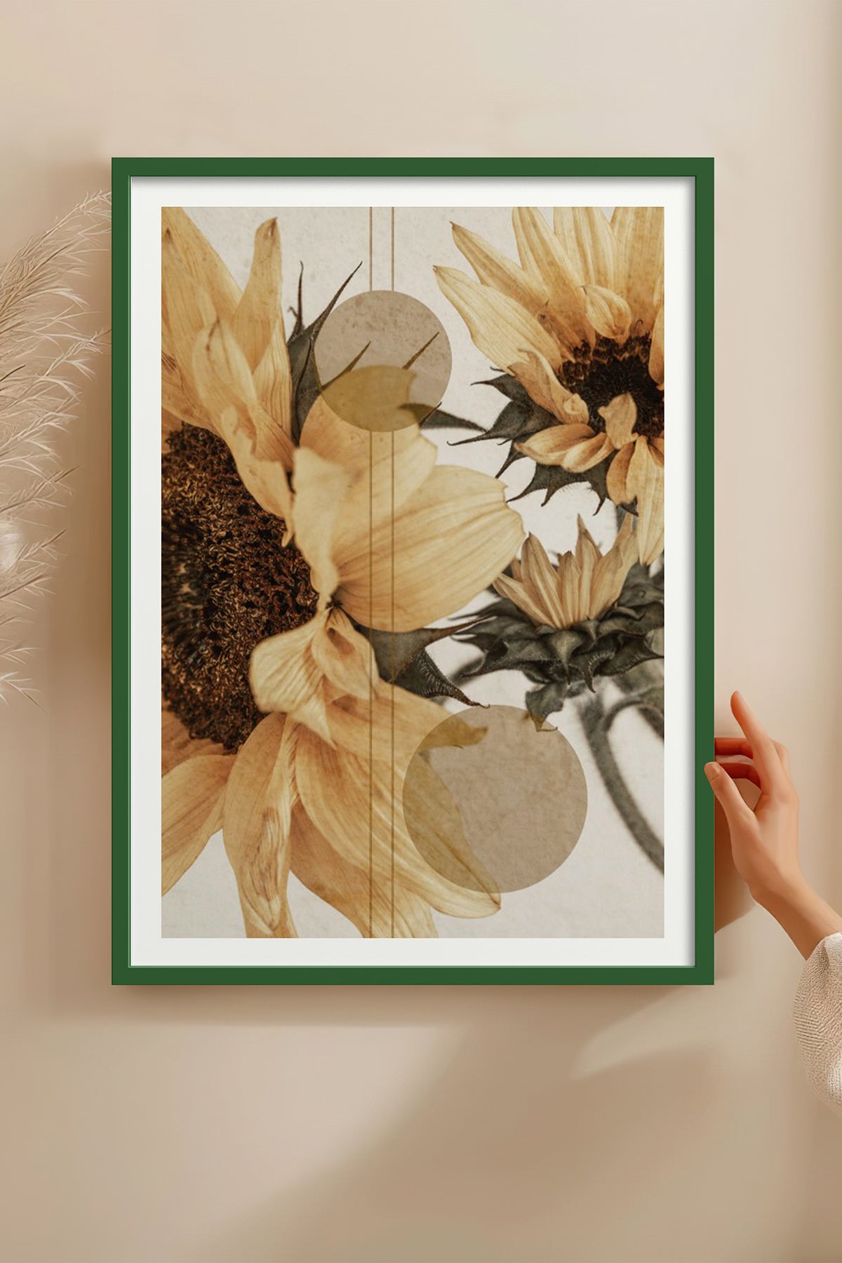 HOMEPACK Ahşap Çerçeveli Tablo Çerçeveli Poster Sanatsal Modern Duvar Dekoru BEK-8232