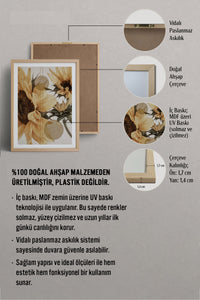 HOMEPACK Ahşap Çerçeveli Tablo Çerçeveli Poster Sanatsal Modern Duvar Dekoru BEK-8232