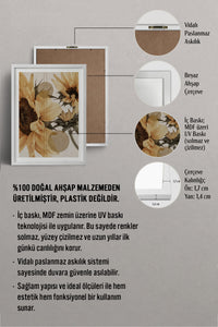 HOMEPACK Ahşap Çerçeveli Tablo Çerçeveli Poster Sanatsal Modern Duvar Dekoru BEK-8232