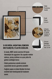 HOMEPACK Ahşap Çerçeveli Tablo Çerçeveli Poster Sanatsal Modern Duvar Dekoru BEK-8232