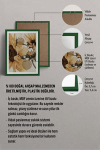 HOMEPACK Ahşap Çerçeveli Tablo Çerçeveli Poster Sanatsal Modern Duvar Dekoru BEK-8232