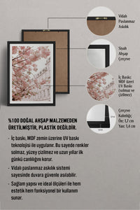 HOMEPACK Ahşap Çerçeveli Tablo Çerçeveli Poster Sanatsal Modern Duvar Dekoru BEK-8233