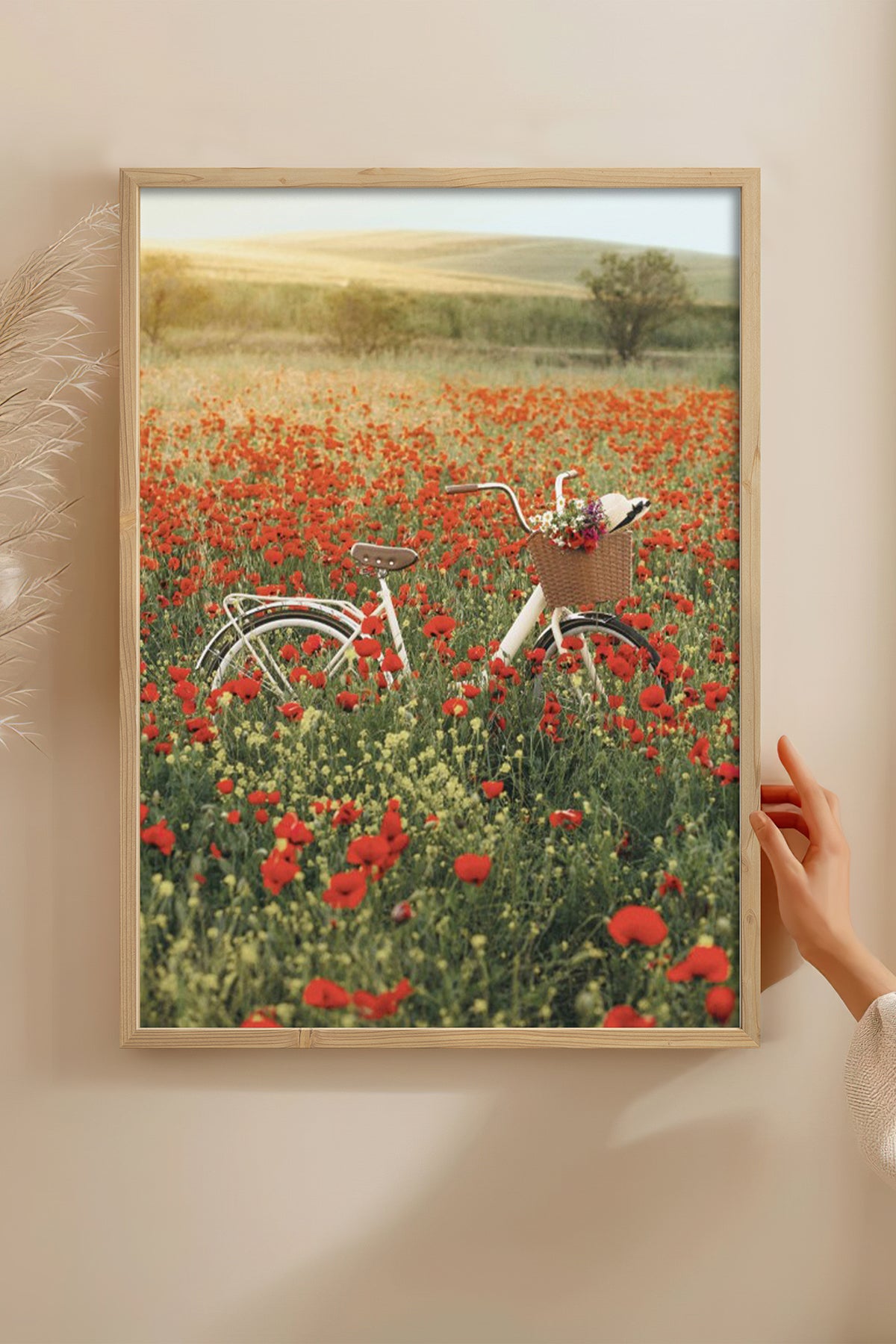 HOMEPACK Ahşap Çerçeveli Tablo Çerçeveli Poster Sanatsal Modern Duvar Dekoru BEK-8234