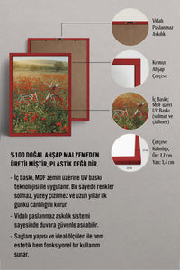 HOMEPACK Ahşap Çerçeveli Tablo Çerçeveli Poster Sanatsal Modern Duvar Dekoru BEK-8234