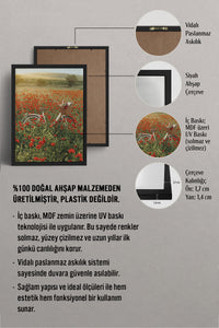 HOMEPACK Ahşap Çerçeveli Tablo Çerçeveli Poster Sanatsal Modern Duvar Dekoru BEK-8234
