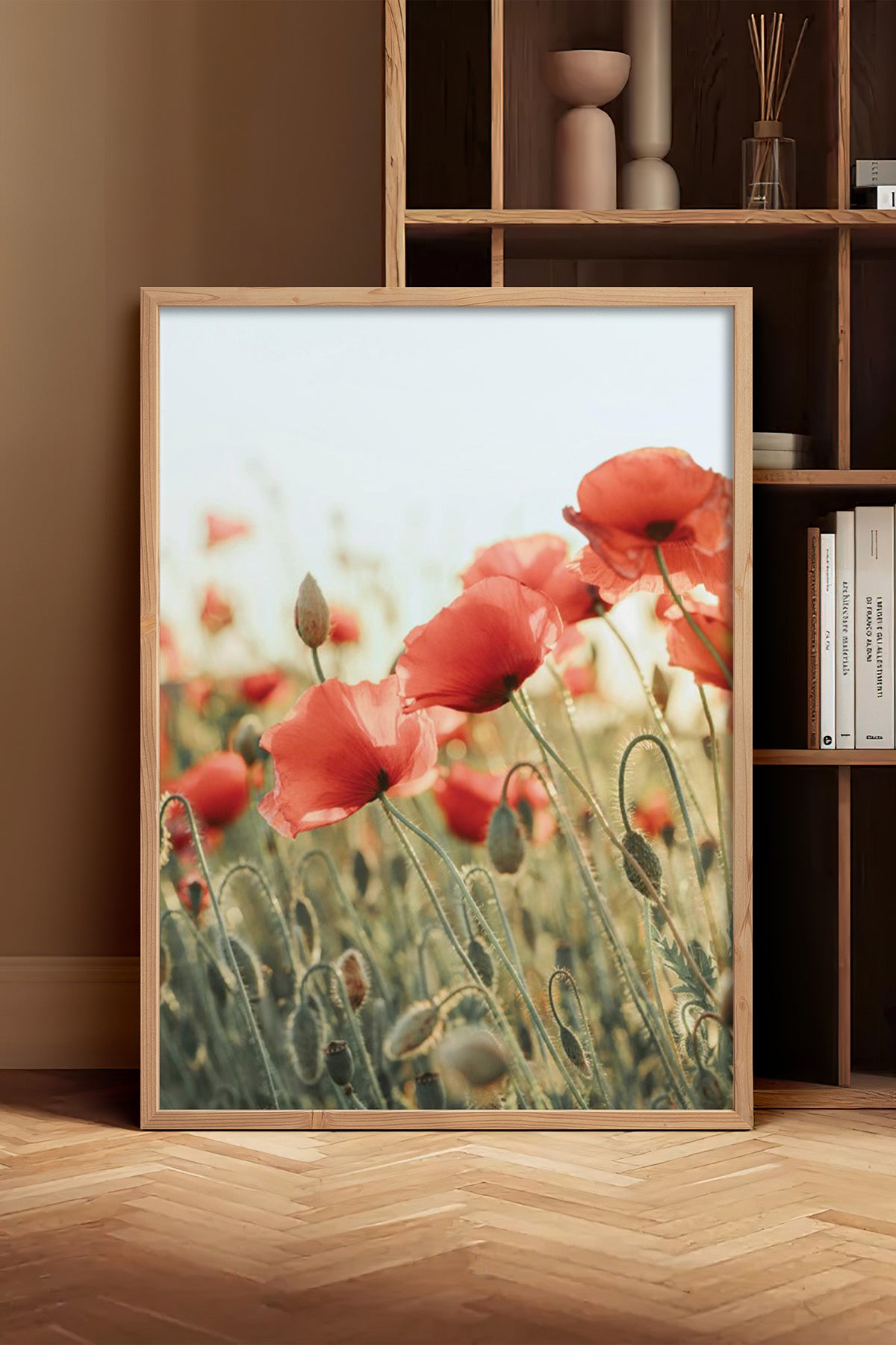 HOMEPACK Ahşap Çerçeveli Tablo Çerçeveli Poster Sanatsal Modern Duvar Dekoru BEK-8235