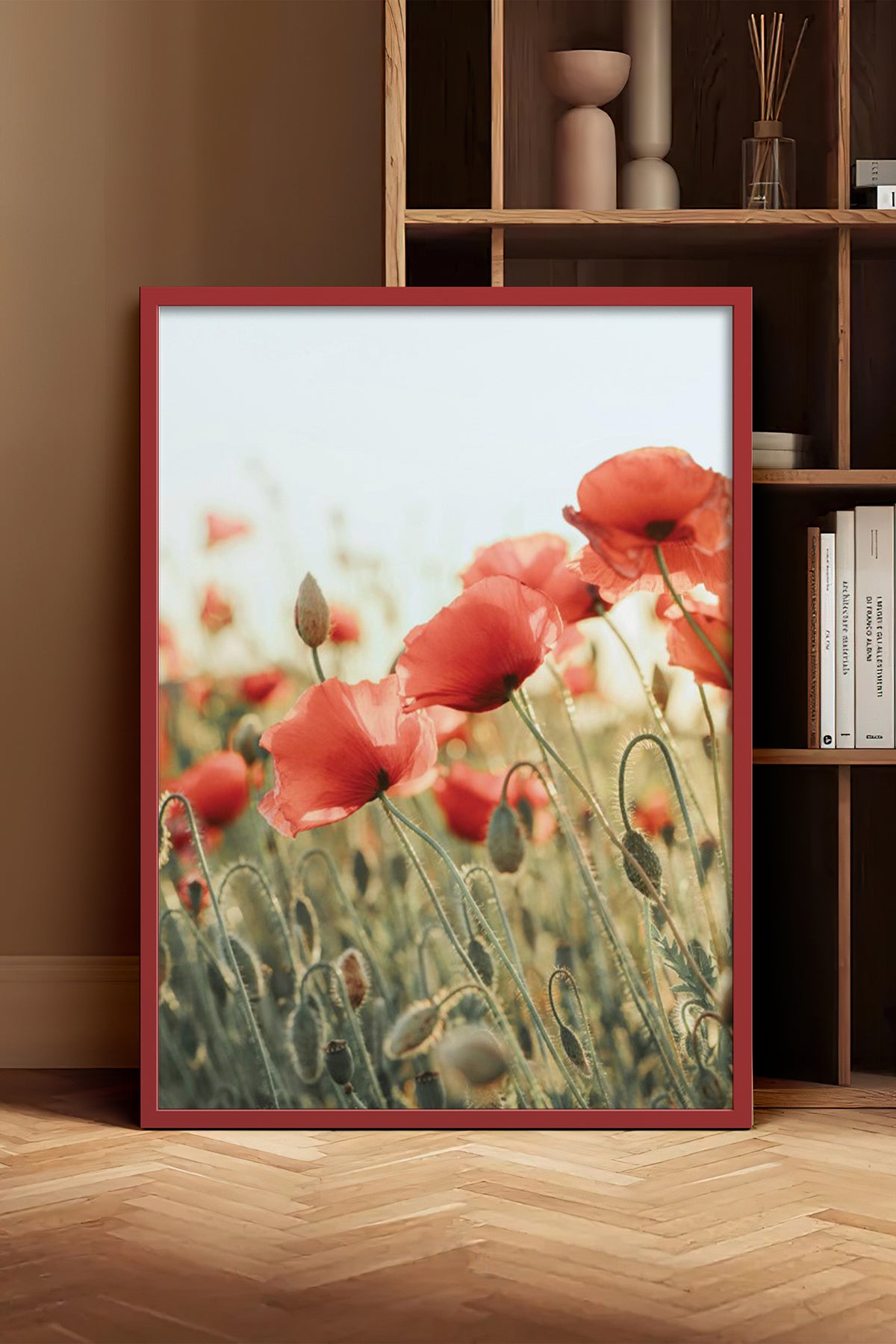 HOMEPACK Ahşap Çerçeveli Tablo Çerçeveli Poster Sanatsal Modern Duvar Dekoru BEK-8235