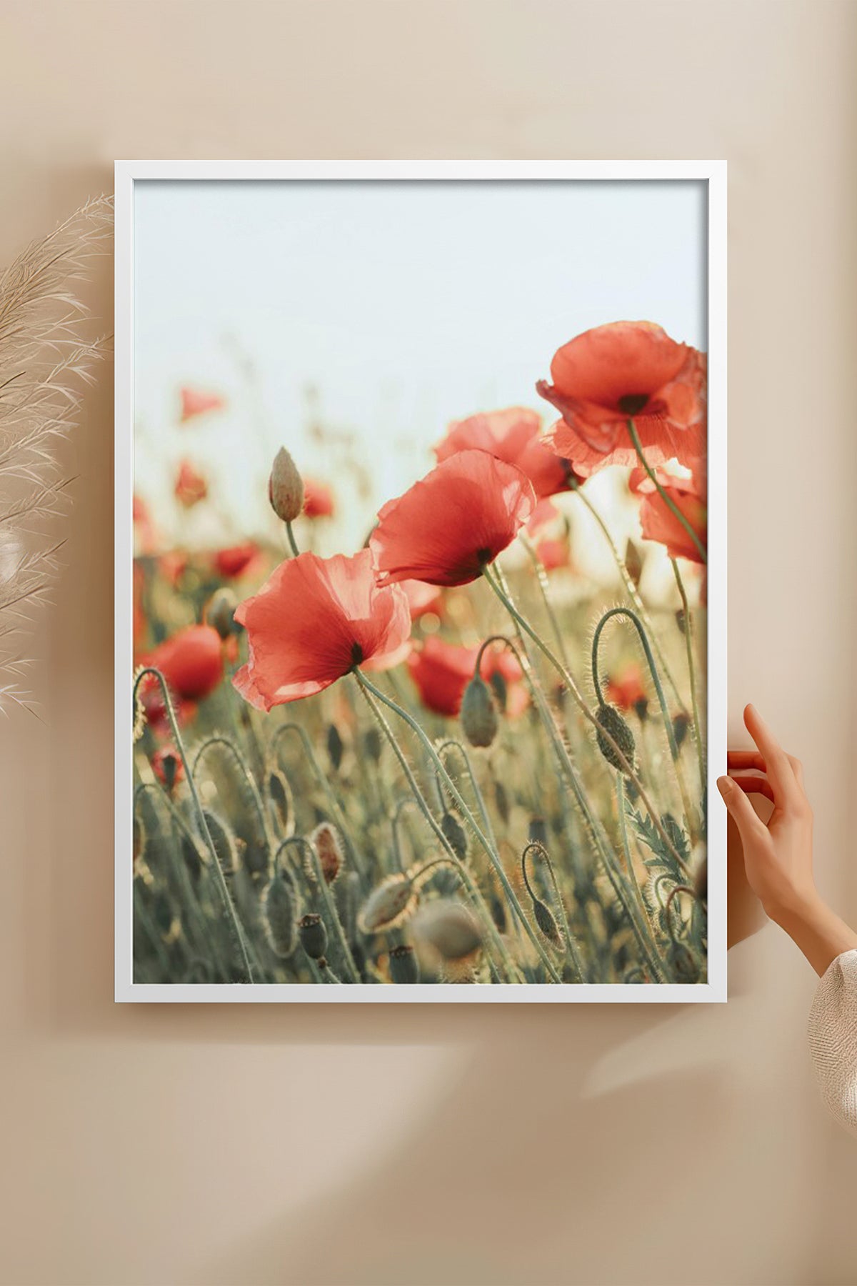 HOMEPACK Ahşap Çerçeveli Tablo Çerçeveli Poster Sanatsal Modern Duvar Dekoru BEK-8235