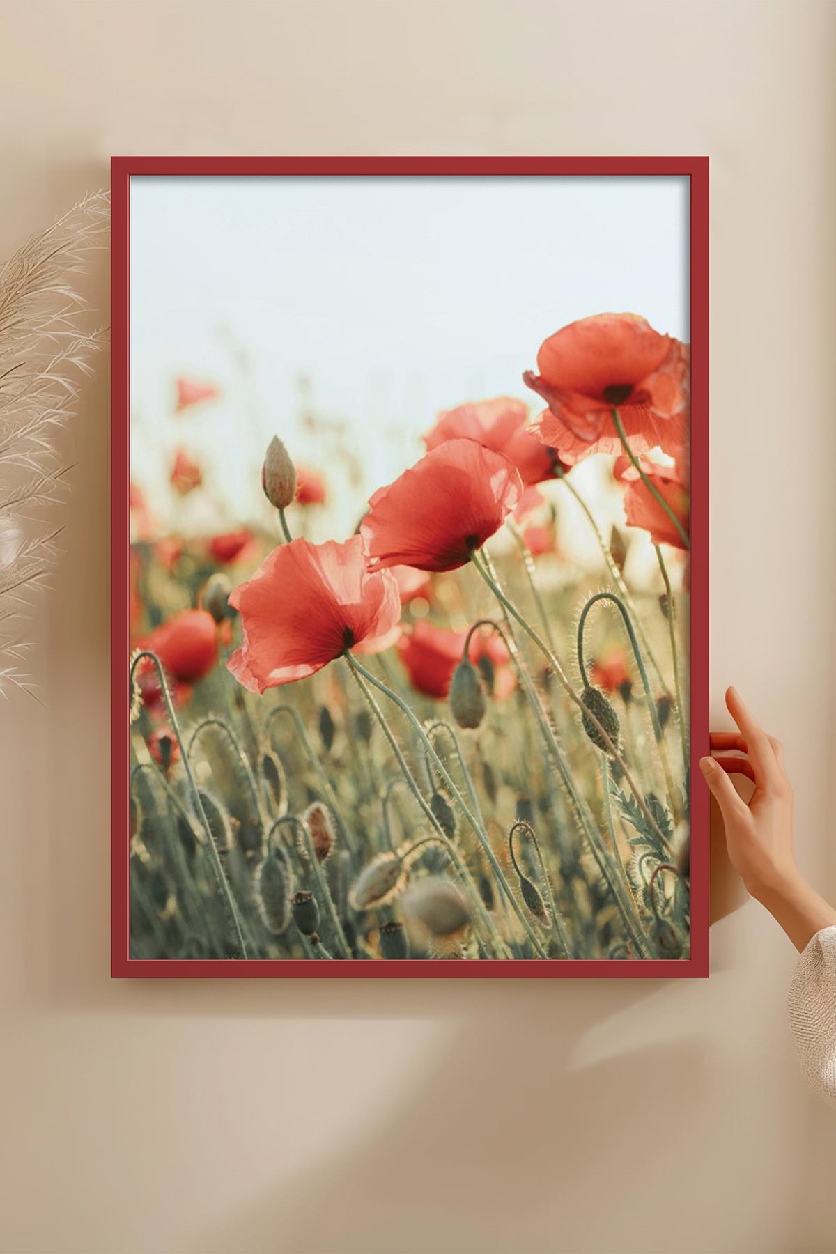 HOMEPACK Ahşap Çerçeveli Tablo Çerçeveli Poster Sanatsal Modern Duvar Dekoru BEK-8235