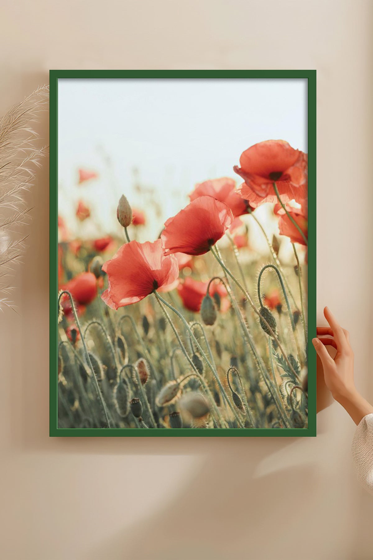 HOMEPACK Ahşap Çerçeveli Tablo Çerçeveli Poster Sanatsal Modern Duvar Dekoru BEK-8235