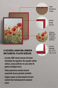 HOMEPACK Ahşap Çerçeveli Tablo Çerçeveli Poster Sanatsal Modern Duvar Dekoru BEK-8235