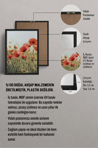 HOMEPACK Ahşap Çerçeveli Tablo Çerçeveli Poster Sanatsal Modern Duvar Dekoru BEK-8235