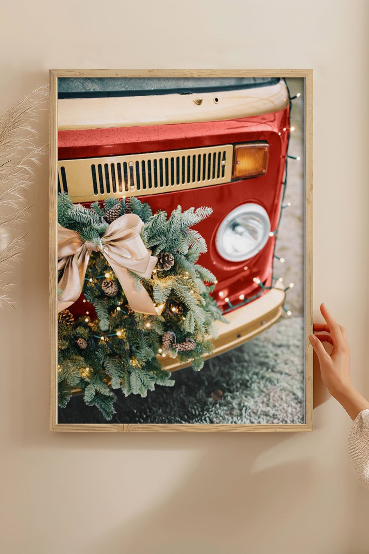 HOMEPACK Ahşap Çerçeveli Tablo Çerçeveli Poster Sanatsal Modern Duvar Dekoru BEK-8236