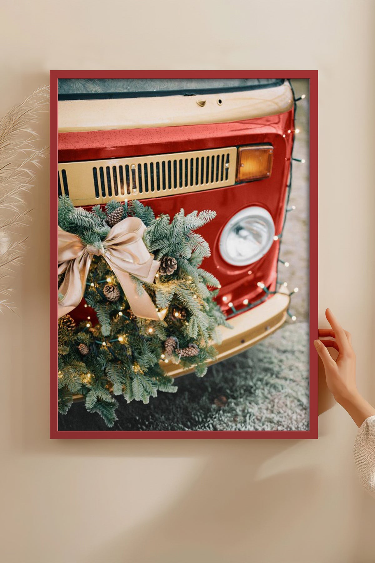 HOMEPACK Ahşap Çerçeveli Tablo Çerçeveli Poster Sanatsal Modern Duvar Dekoru BEK-8236