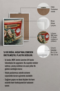 HOMEPACK Ahşap Çerçeveli Tablo Çerçeveli Poster Sanatsal Modern Duvar Dekoru BEK-8236