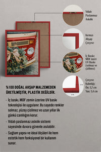 HOMEPACK Ahşap Çerçeveli Tablo Çerçeveli Poster Sanatsal Modern Duvar Dekoru BEK-8236
