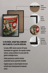 HOMEPACK Ahşap Çerçeveli Tablo Çerçeveli Poster Sanatsal Modern Duvar Dekoru BEK-8236