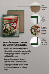 HOMEPACK Ahşap Çerçeveli Tablo Çerçeveli Poster Sanatsal Modern Duvar Dekoru BEK-8236