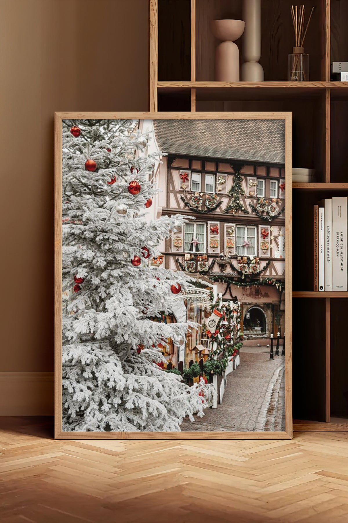 HOMEPACK Ahşap Çerçeveli Tablo Çerçeveli Poster Sanatsal Modern Duvar Dekoru BEK-8237