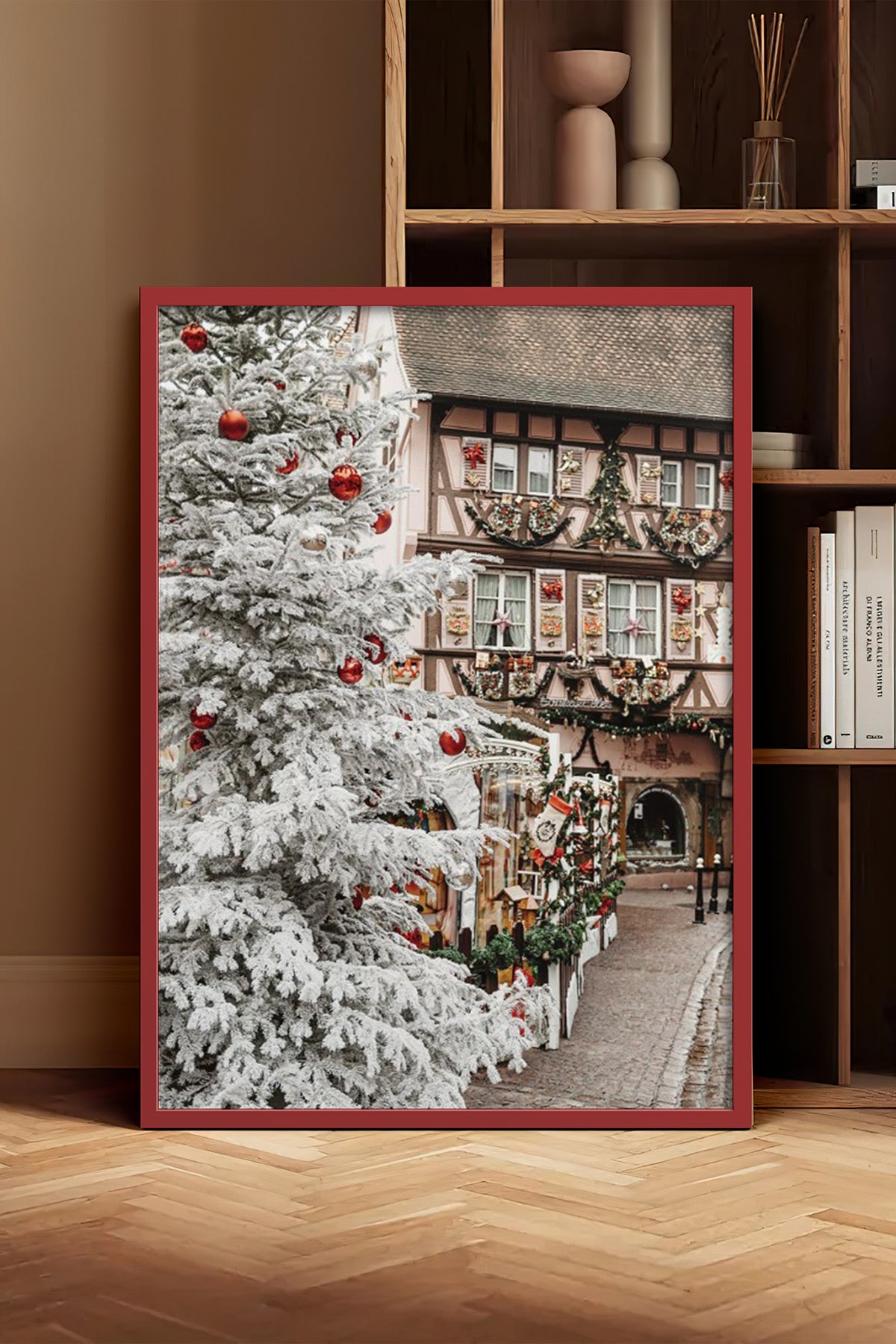 HOMEPACK Ahşap Çerçeveli Tablo Çerçeveli Poster Sanatsal Modern Duvar Dekoru BEK-8237