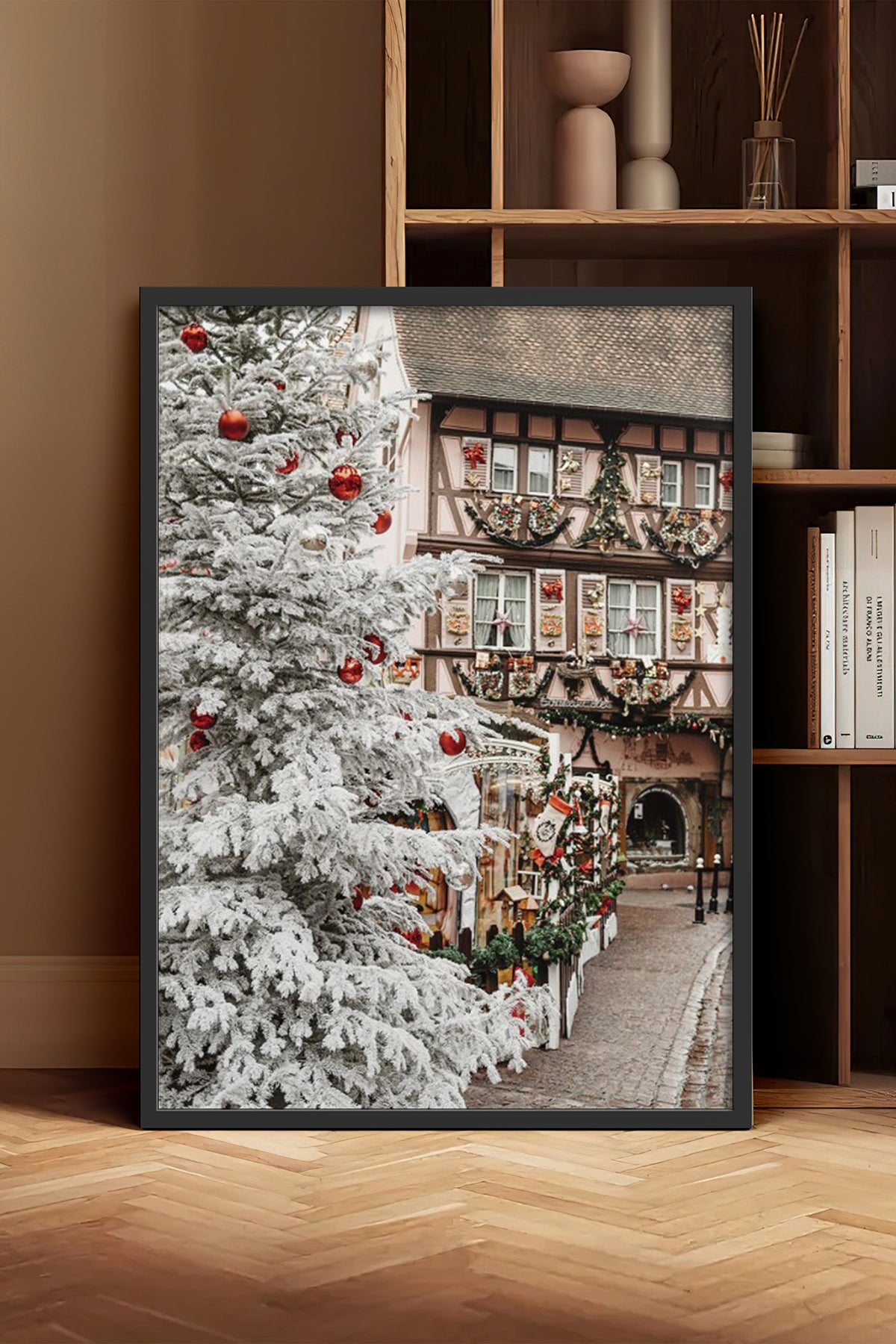 HOMEPACK Ahşap Çerçeveli Tablo Çerçeveli Poster Sanatsal Modern Duvar Dekoru BEK-8237