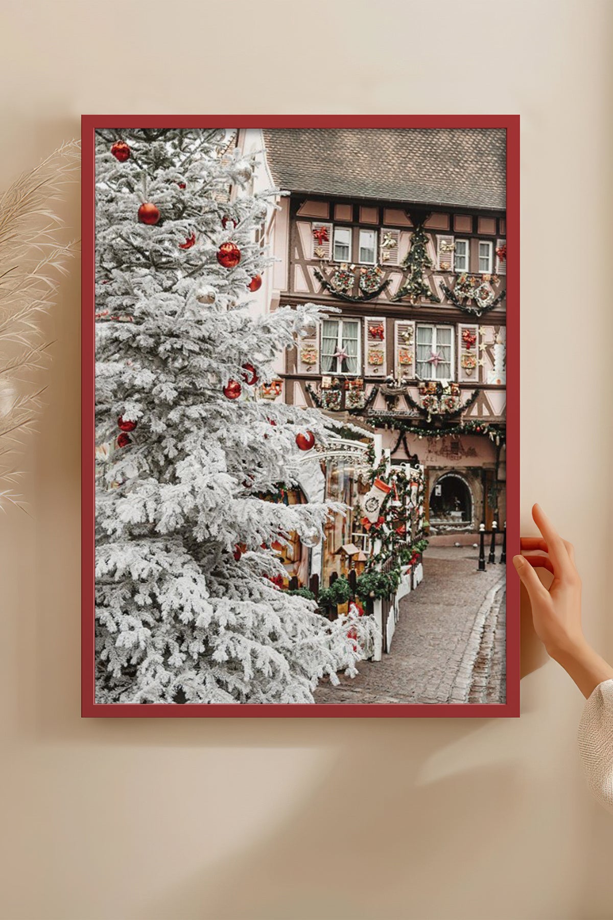 HOMEPACK Ahşap Çerçeveli Tablo Çerçeveli Poster Sanatsal Modern Duvar Dekoru BEK-8237