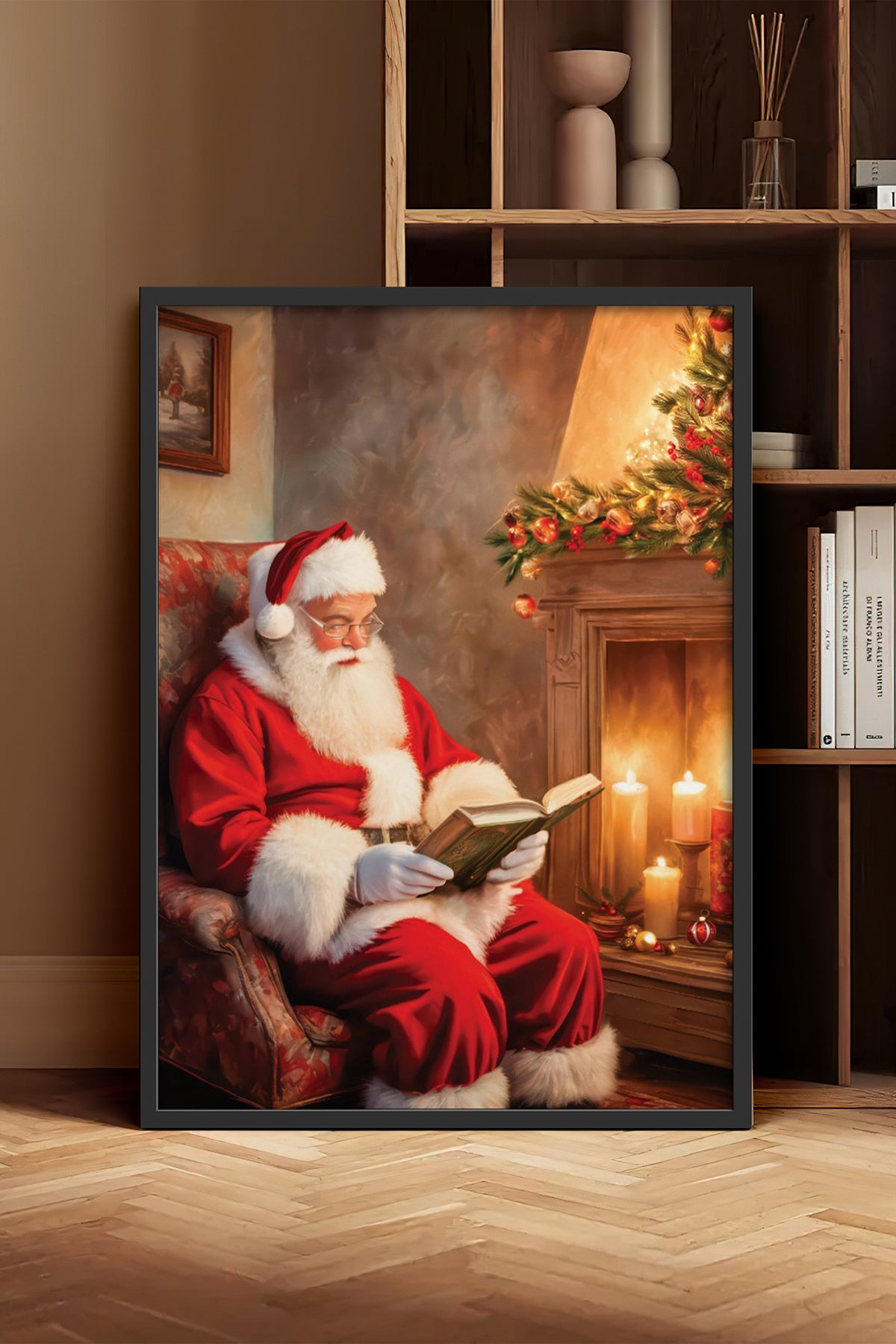 HOMEPACK Ahşap Çerçeveli Tablo Çerçeveli Poster Sanatsal Modern Duvar Dekoru BEK-8238