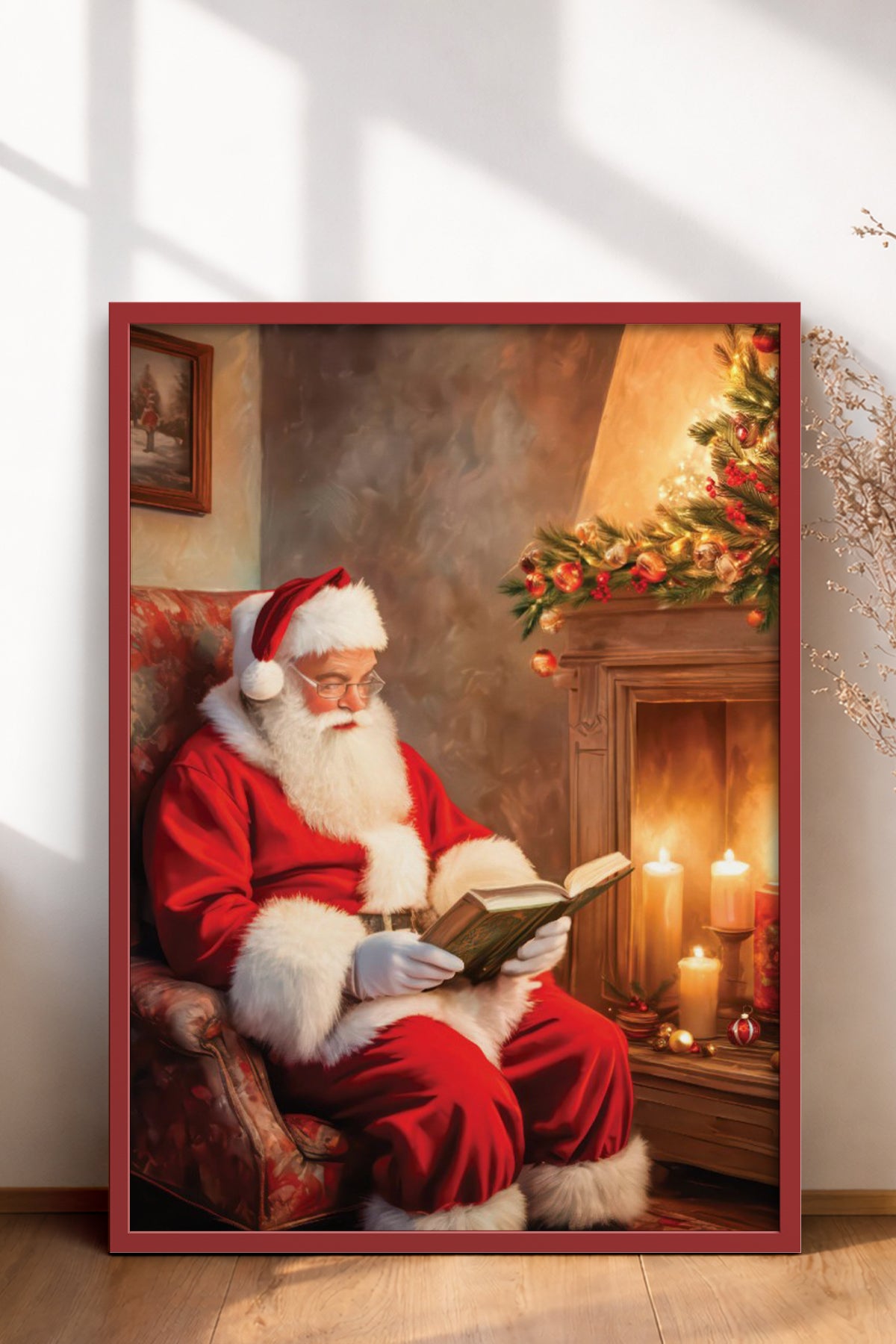 HOMEPACK Ahşap Çerçeveli Tablo Çerçeveli Poster Sanatsal Modern Duvar Dekoru BEK-8238