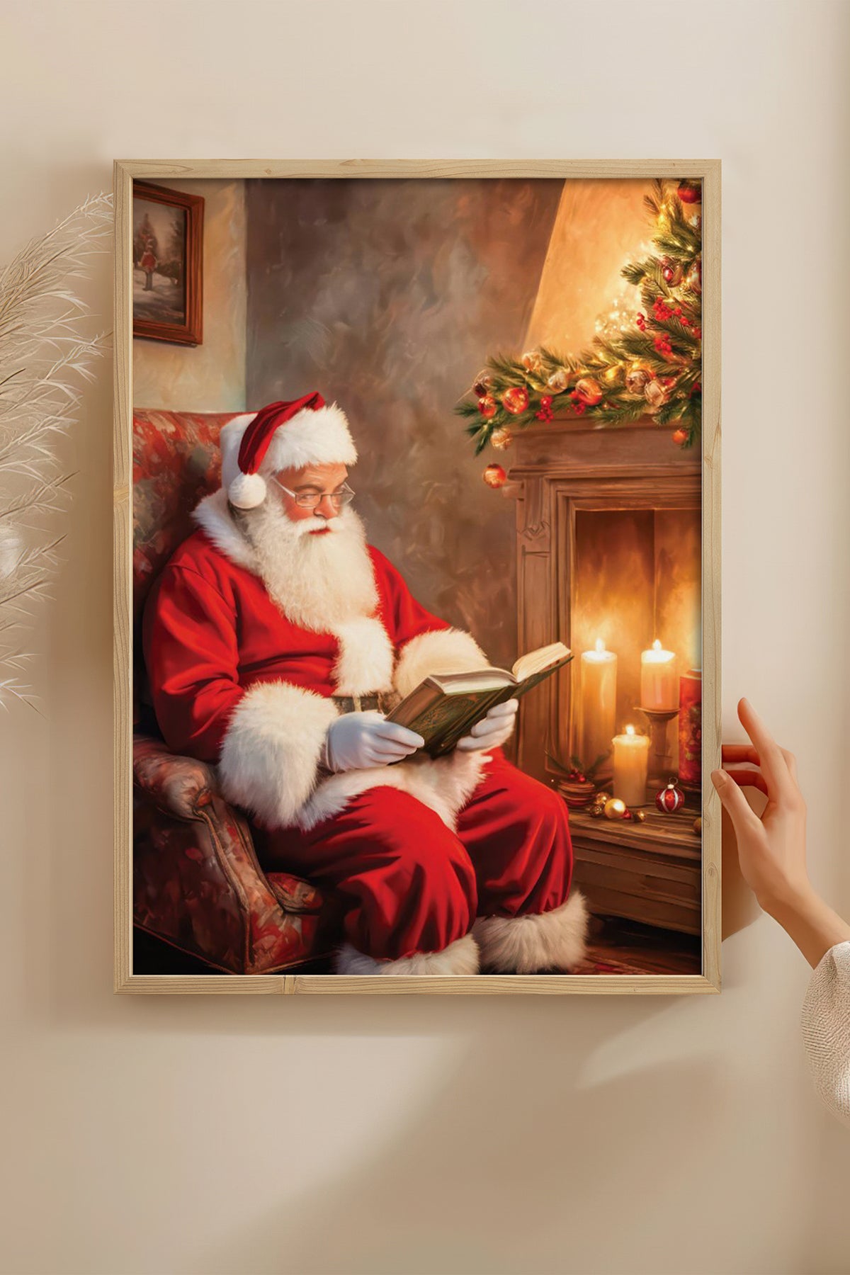 HOMEPACK Ahşap Çerçeveli Tablo Çerçeveli Poster Sanatsal Modern Duvar Dekoru BEK-8238