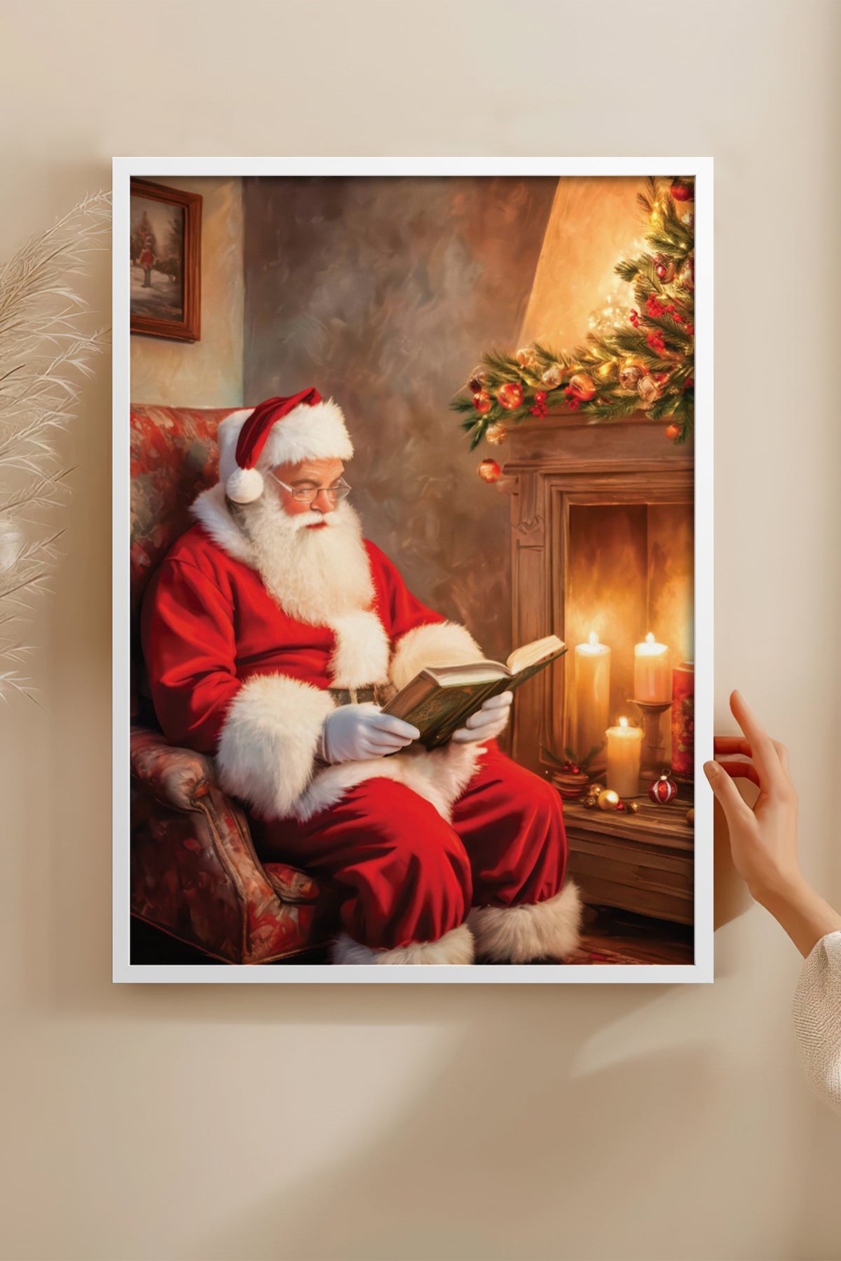 HOMEPACK Ahşap Çerçeveli Tablo Çerçeveli Poster Sanatsal Modern Duvar Dekoru BEK-8238