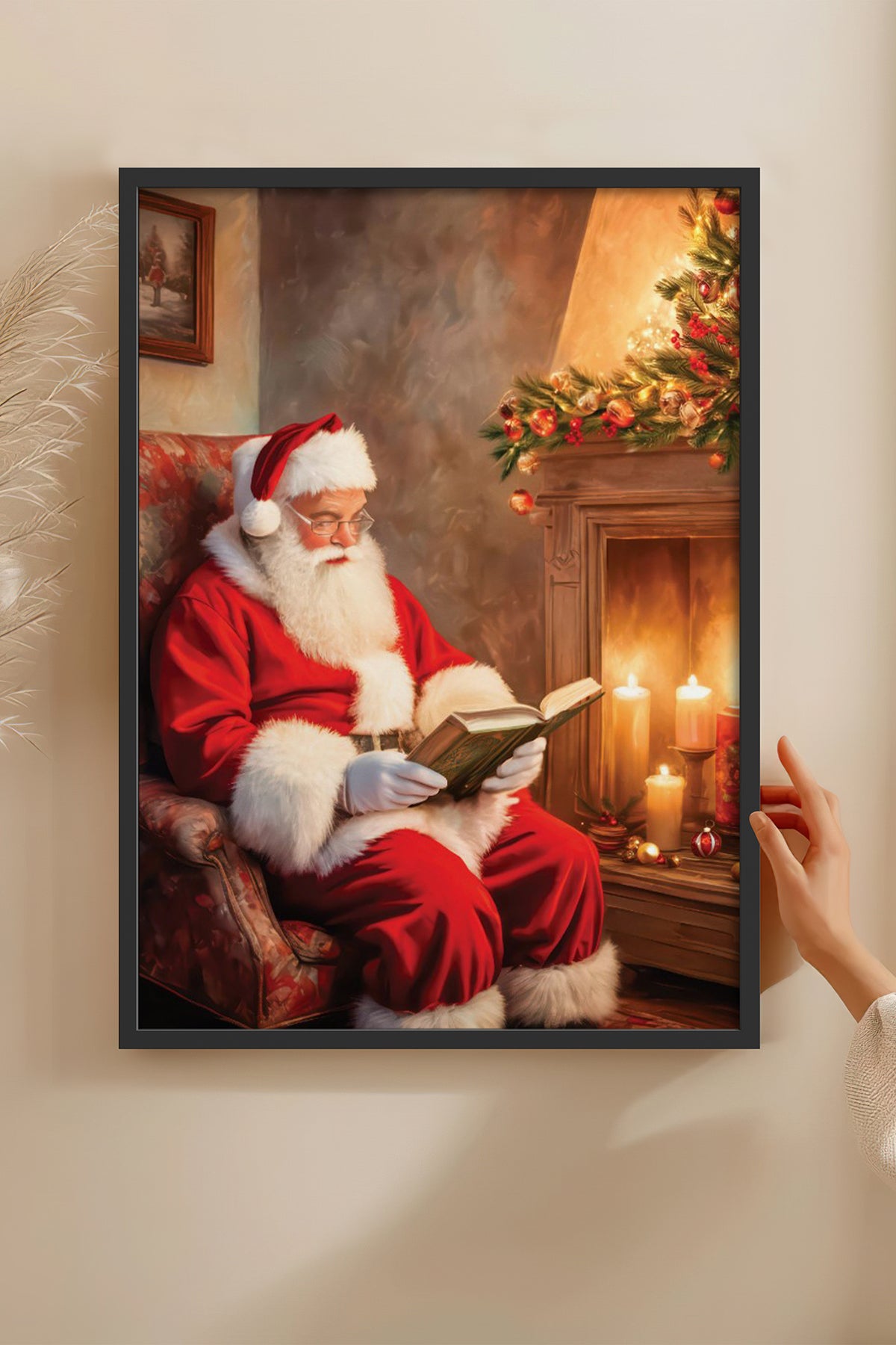 HOMEPACK Ahşap Çerçeveli Tablo Çerçeveli Poster Sanatsal Modern Duvar Dekoru BEK-8238