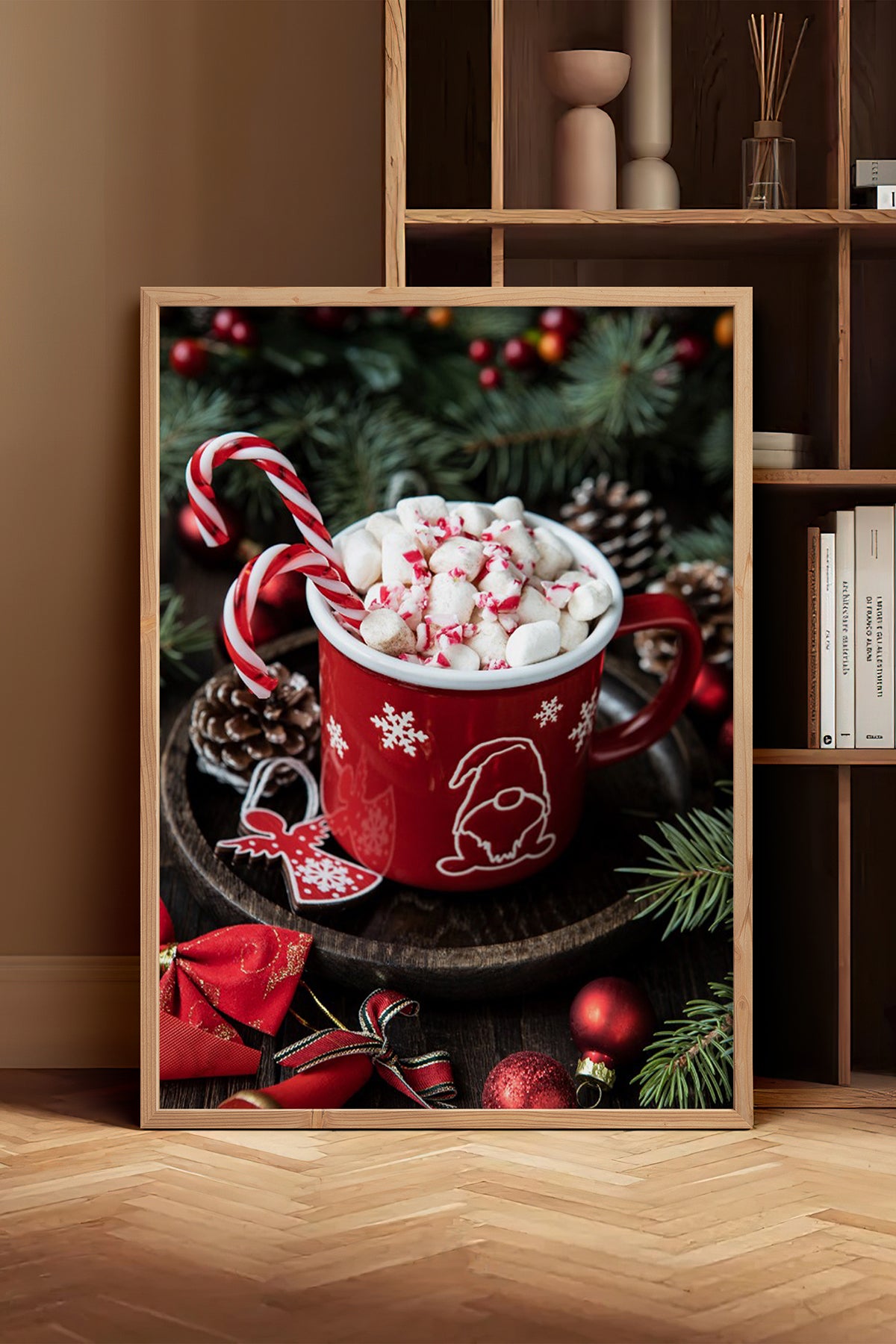 HOMEPACK Ahşap Çerçeveli Tablo Çerçeveli Poster Sanatsal Modern Duvar Dekoru BEK-8240